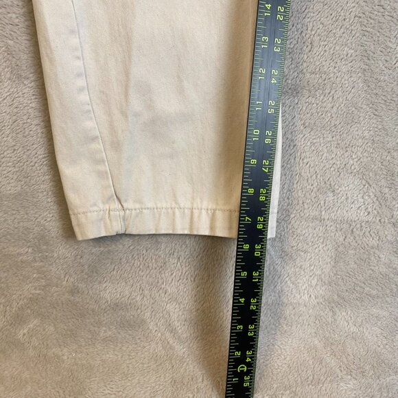 Chaps Mens Khaki Pants 36x29 Measured Custom Fit Cotton Preppy Academia - Picture 5 of 16